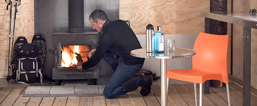 Open Hearth Wood Fireplace Installation in Penticton, BC
